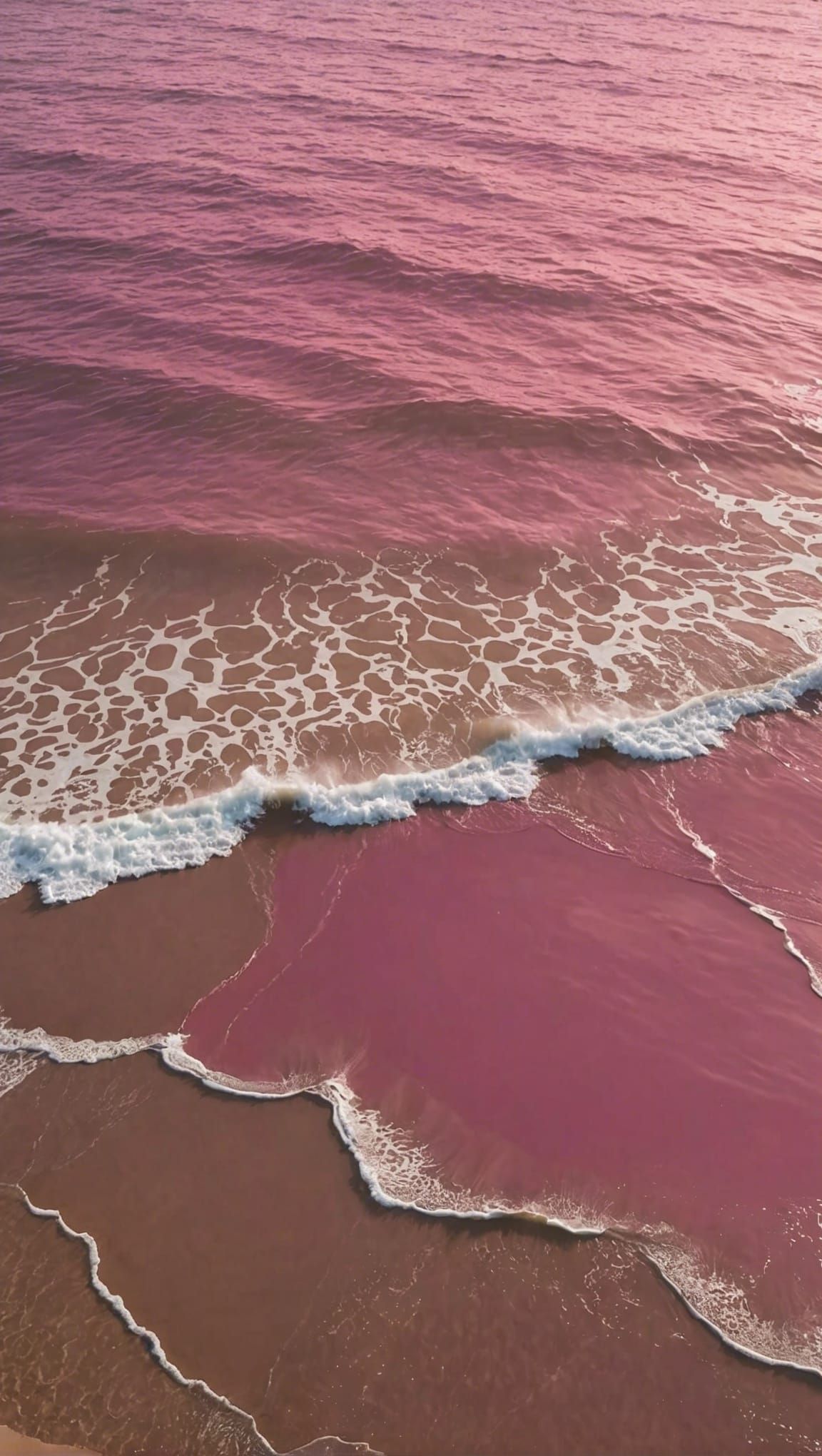 Abstract Gold and Pink Ocean Water