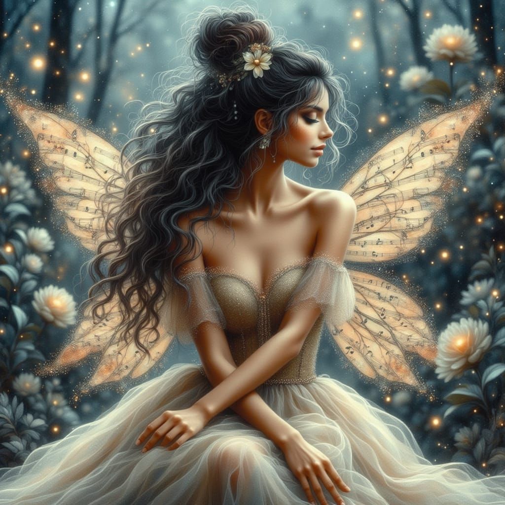 Ethereal Beauty in Harmony with Music