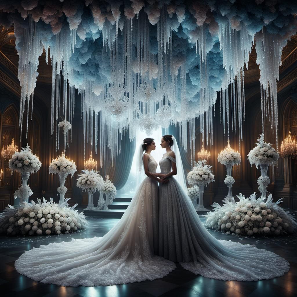 Crystal Canopy Wedding: Epic Digital Painting