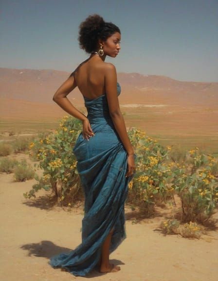 Vibrant Desert Flower in Digital Rendering