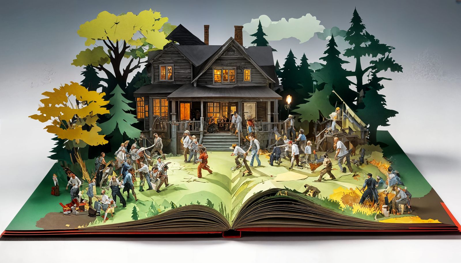 Zombie Apocalypse Pop-Up Book in 3D