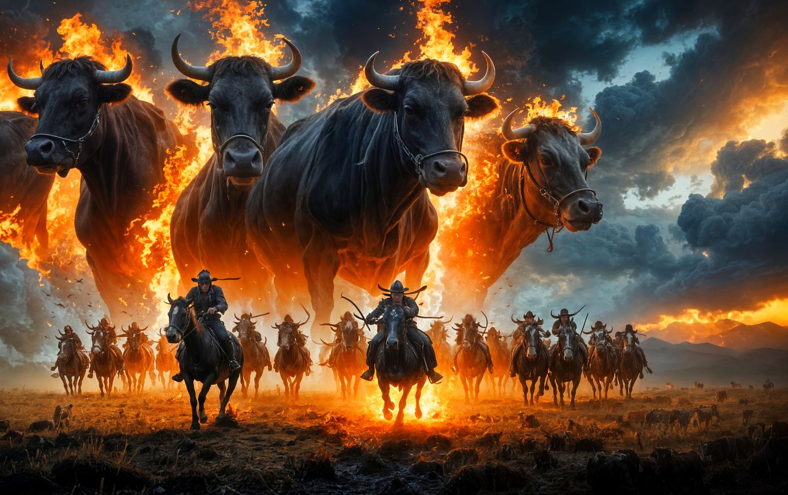 Ethereal Cowboys Ride Through the Ragged Skies in a Cinemati...