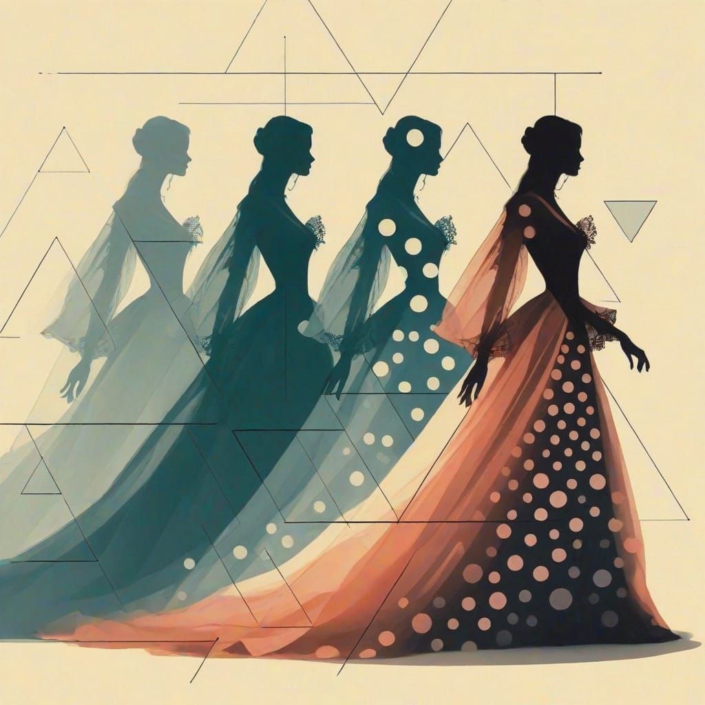 Elegant Lady in Retro Chic Surrealist Style