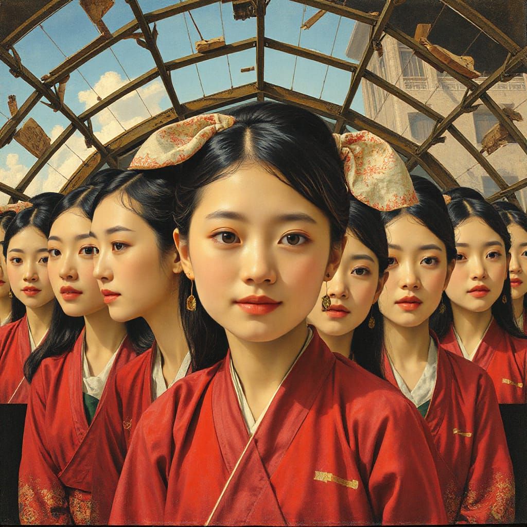 Korean Women in Whimsical Company Attire