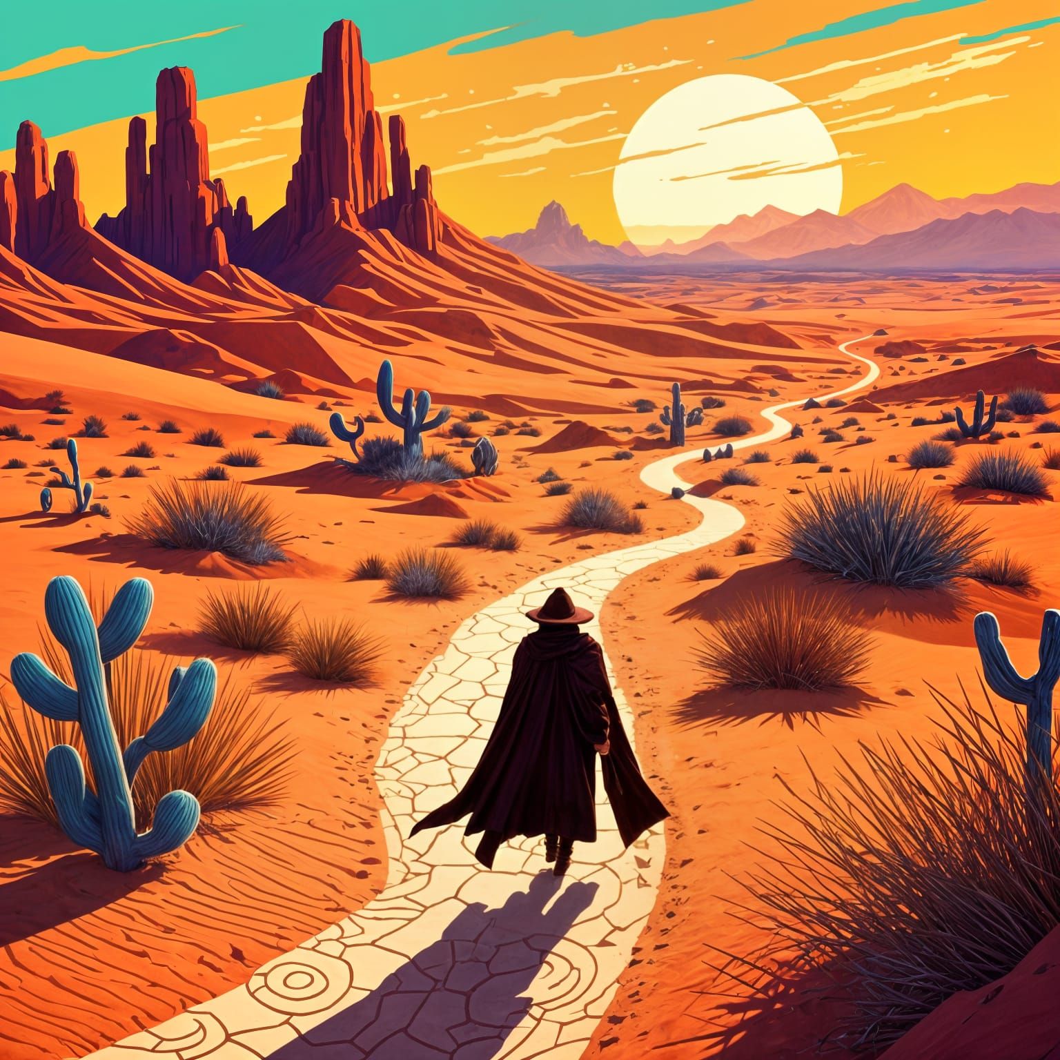 Abstract Light Patterns Guide the Way