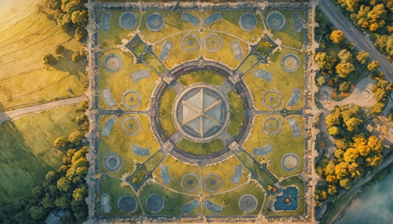 Landscape Project Layout in Pencil and Watercolor