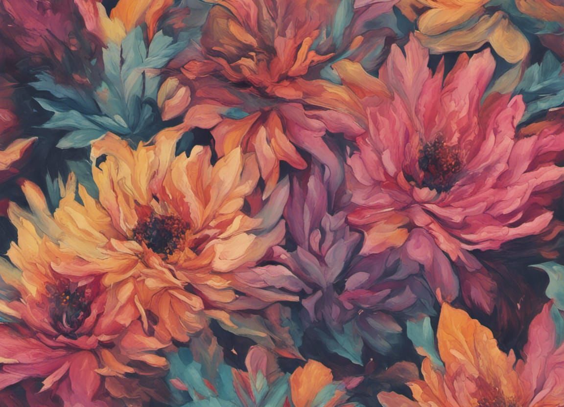 Flowers Bending in the Wind, Speedpaint Fine Art