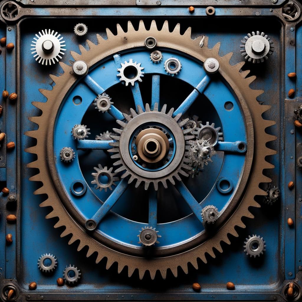 Steampunk Dandelion in Industrial Setting