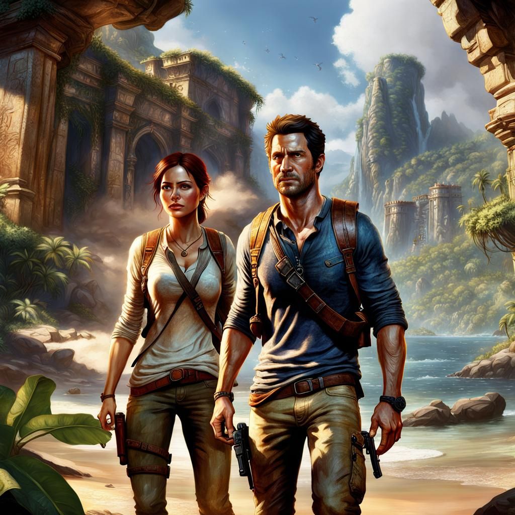 Uncharted Poster as Detailed Matte Painting