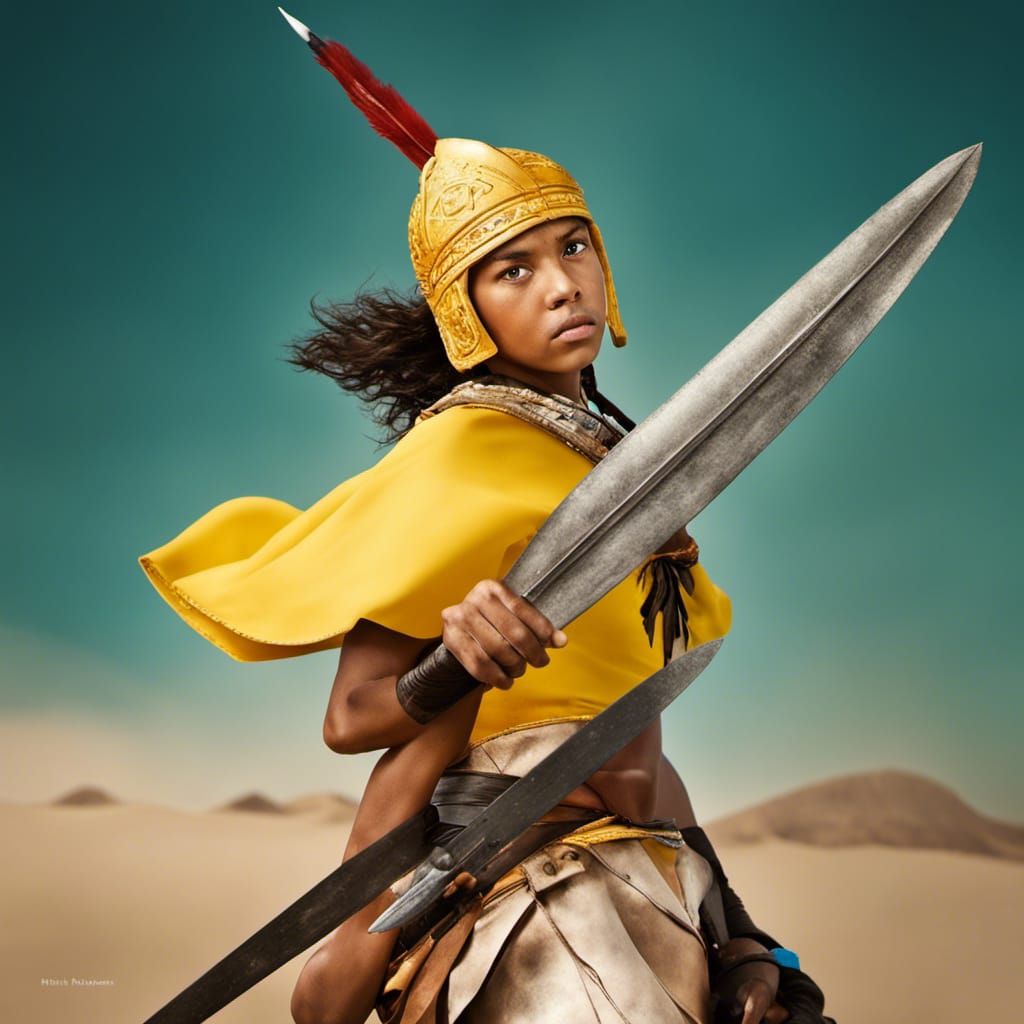 Beautiful Warrior Girl Portrait in Professional Photography ...