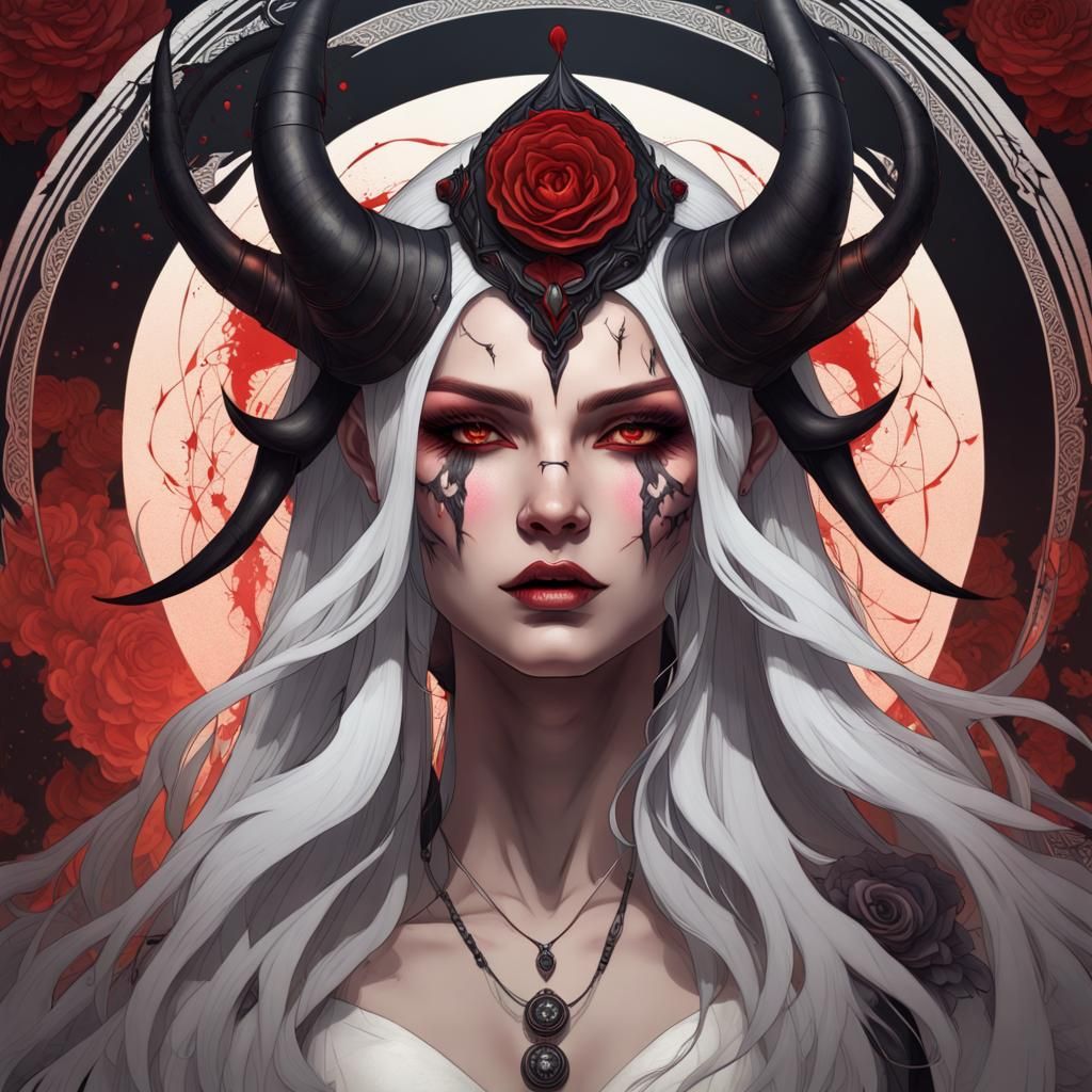 Celestial Woman Portrait in Hyperdetailed Style