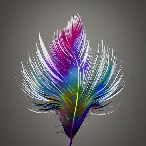 Magical Feather: Hyperrealistic Concept Art