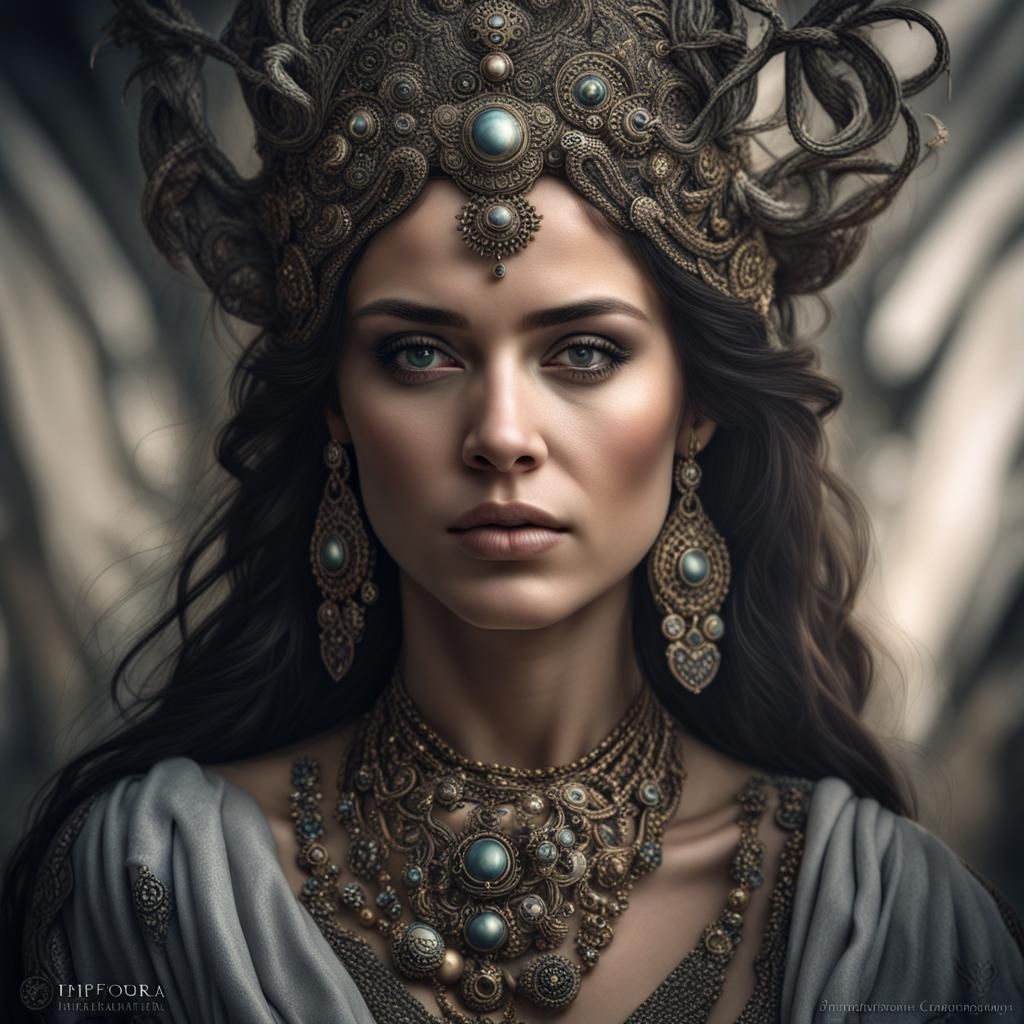 Enigmatic Pandora: A Timeless Enchantress Portrait