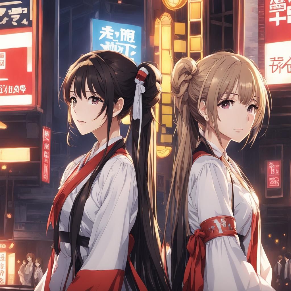 Anime Style Image of Two Women in Theater