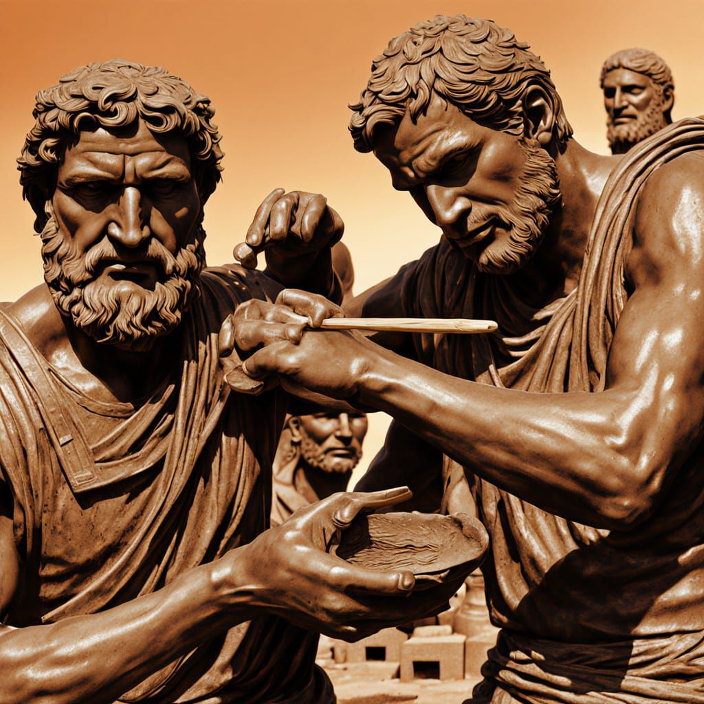 Ancient Greek Explorer in Comic Book Style