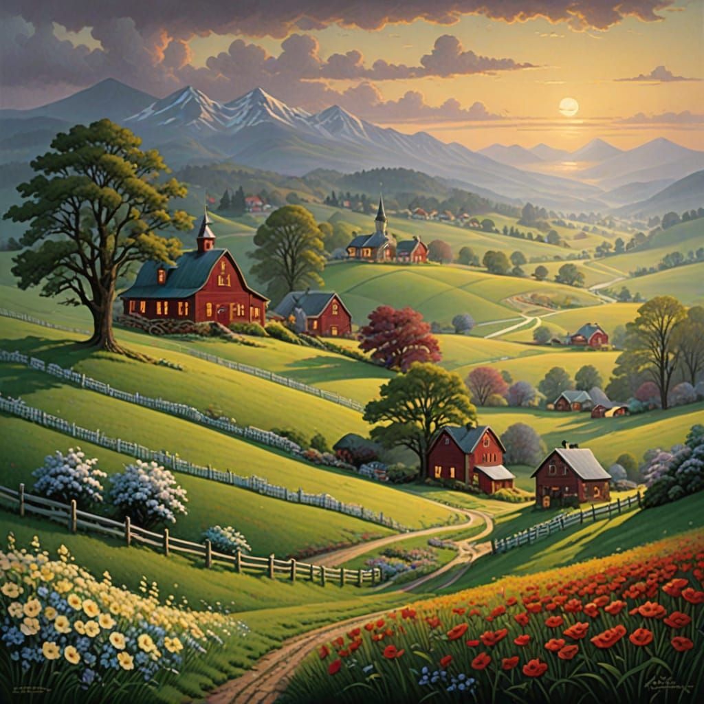 Canadian Prairie Drive on a Windy Spring Day