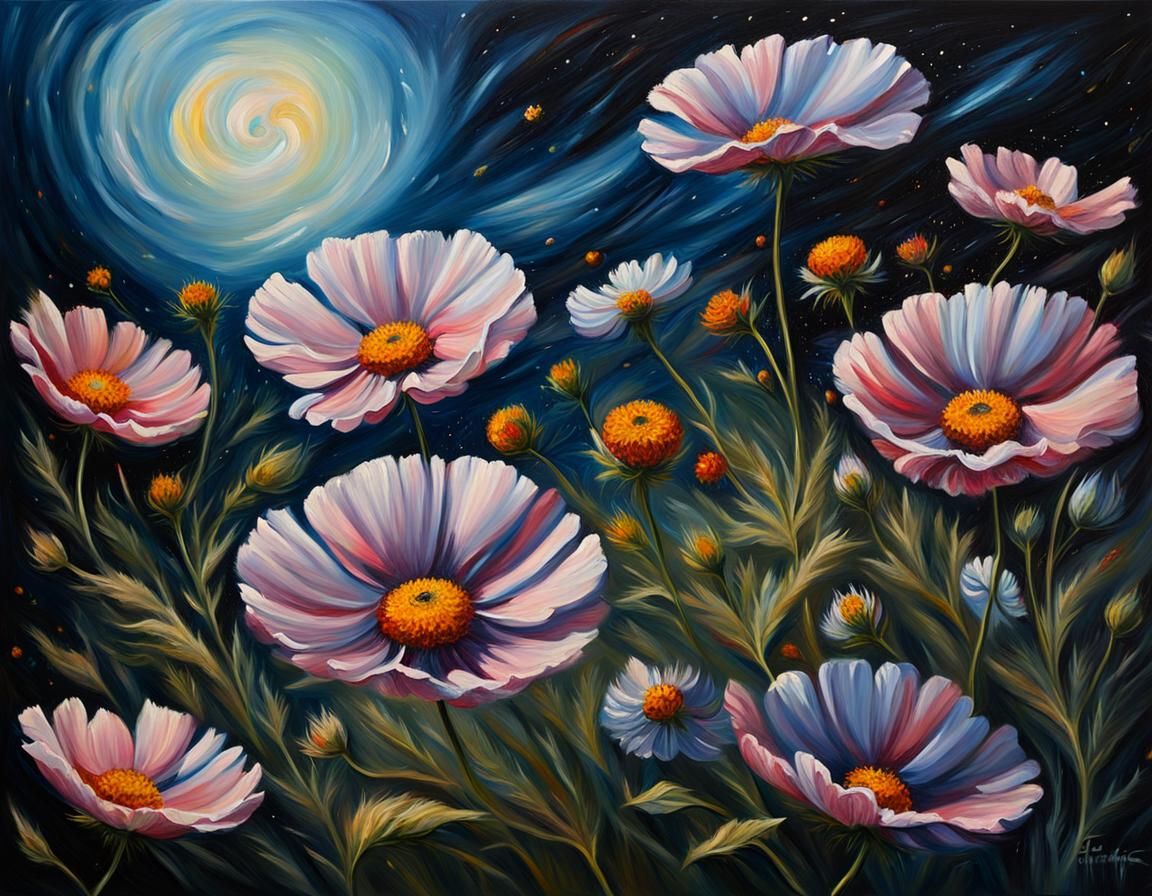 Cosmos as Oil Painting