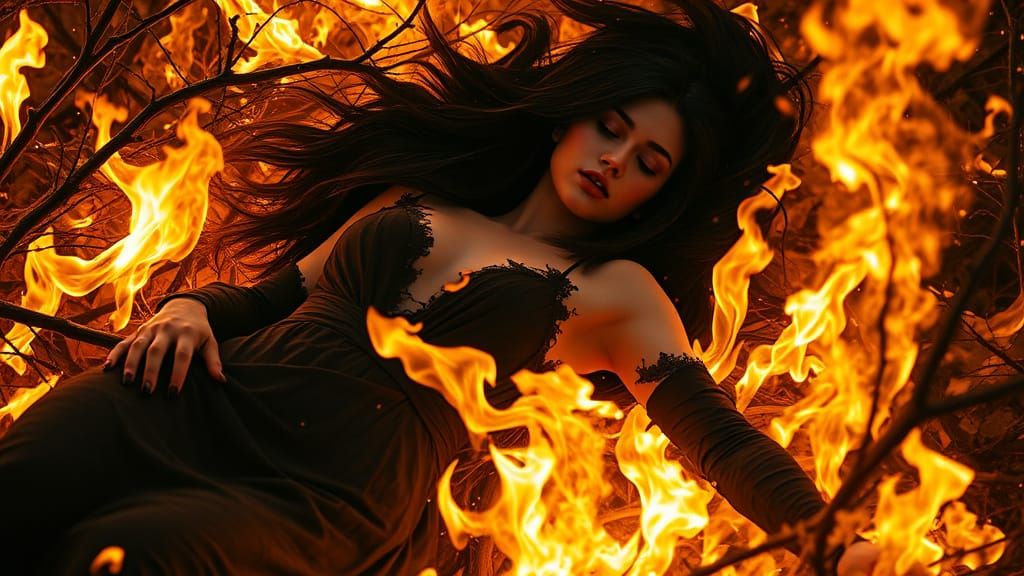 A Serene Inferno in Digital Art