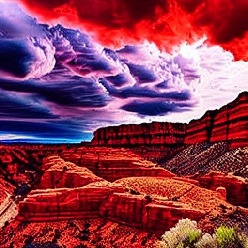 Dramatic Canyon View with Approaching Storm