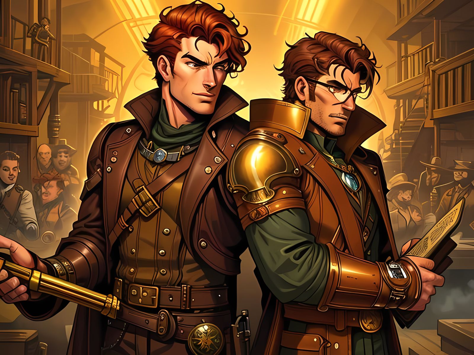 Steampunk Adventurer with Brass Goggles