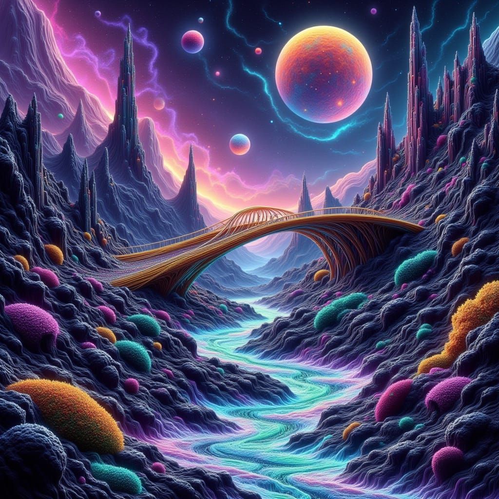 Cosmic Bridge Between Alien Worlds
