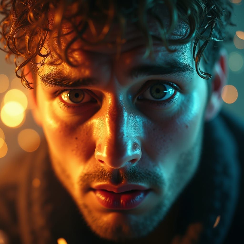 Man's Mind Invaded by Swirling Magical Energy