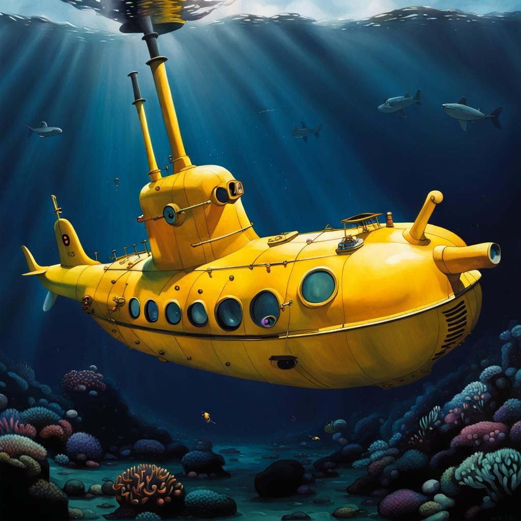 AI Generated Yellow Submarine