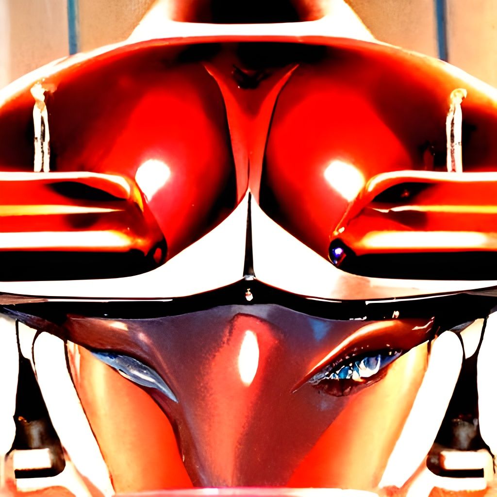 Shiny Metallic Sci-Fi Robot Woman