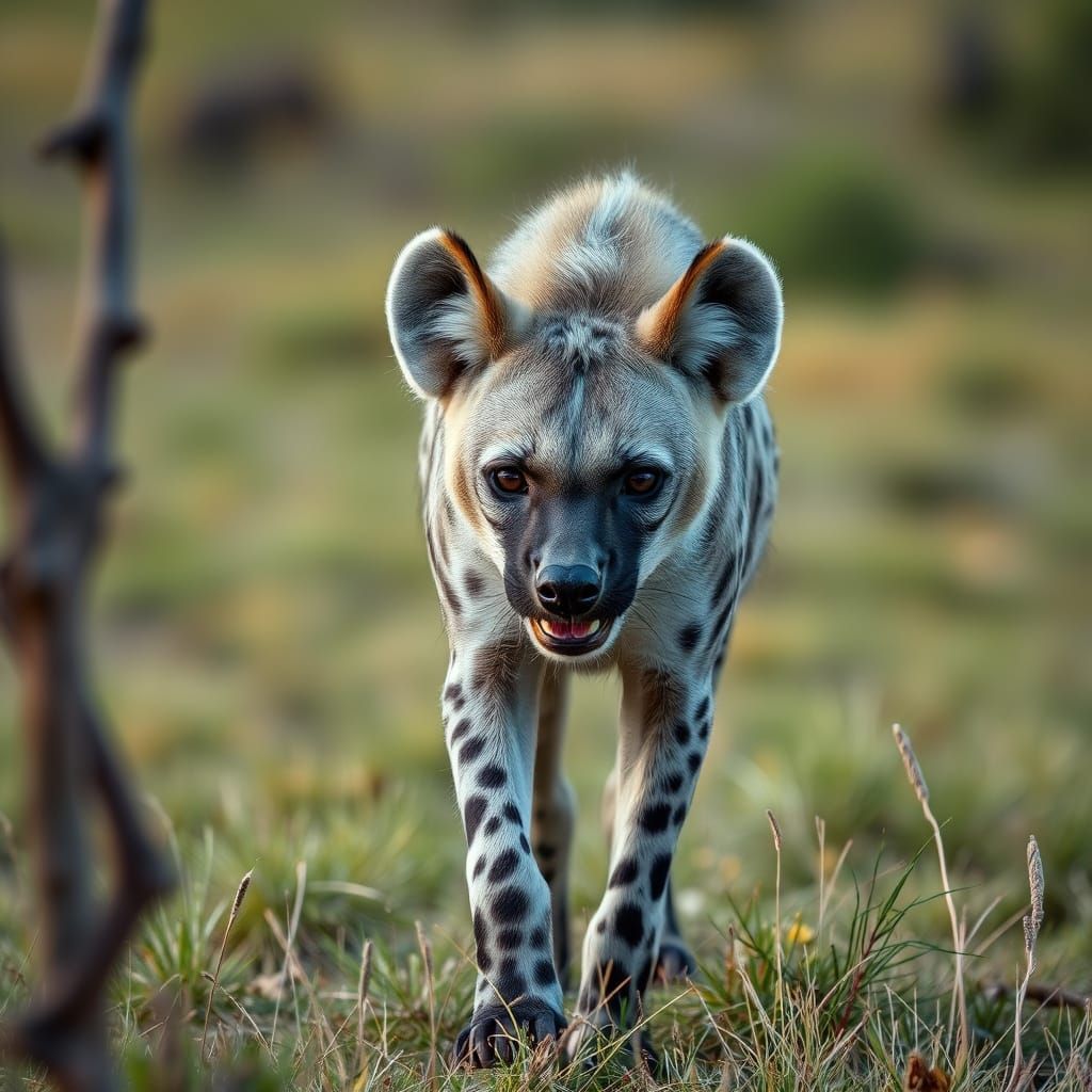 Turquoise Hyena on the African Savanna