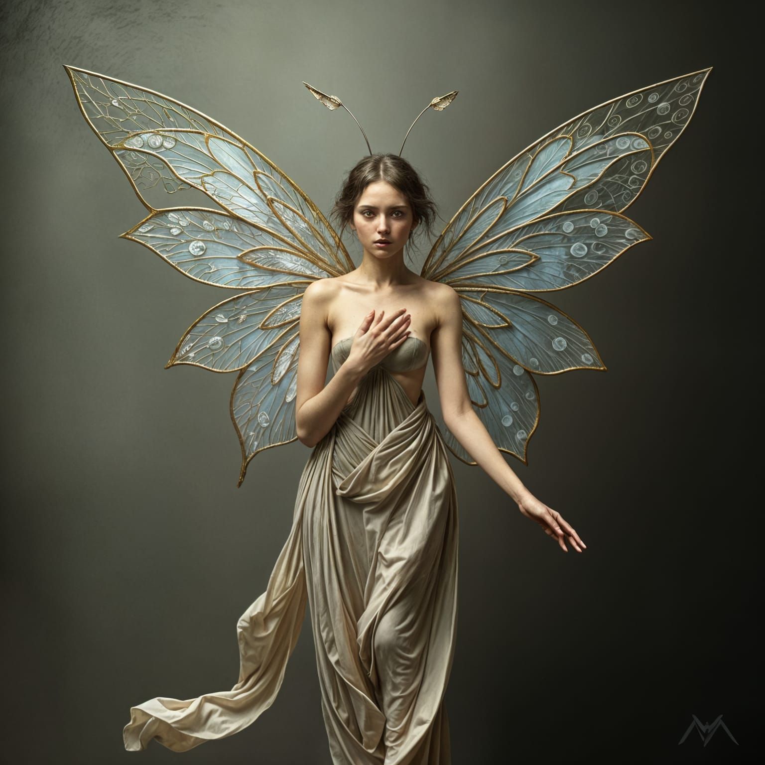 Winged Fairy in Baroque Style