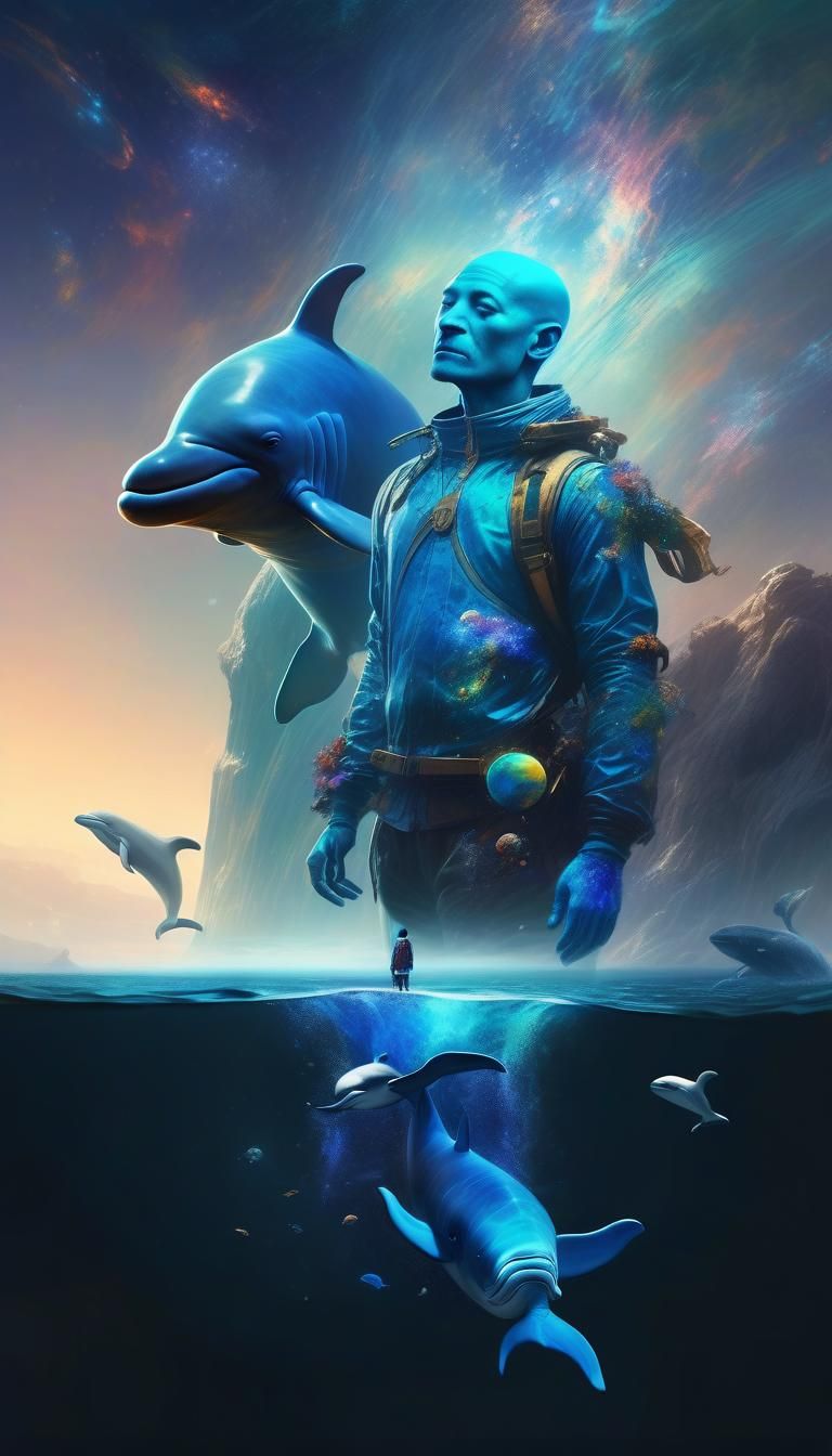 a Pleiadian communicating telepathicaly with marine life