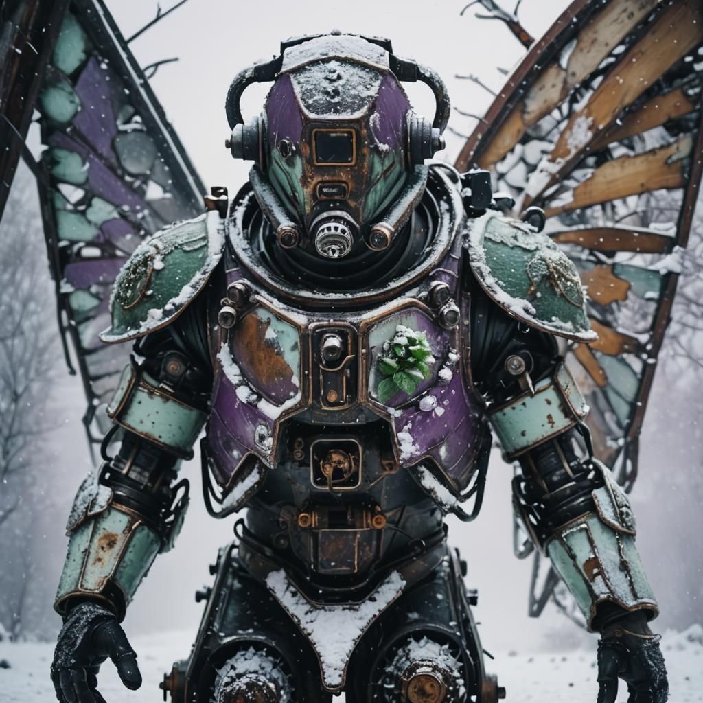 Mint Teapot on Wheels in Iced Wasteland