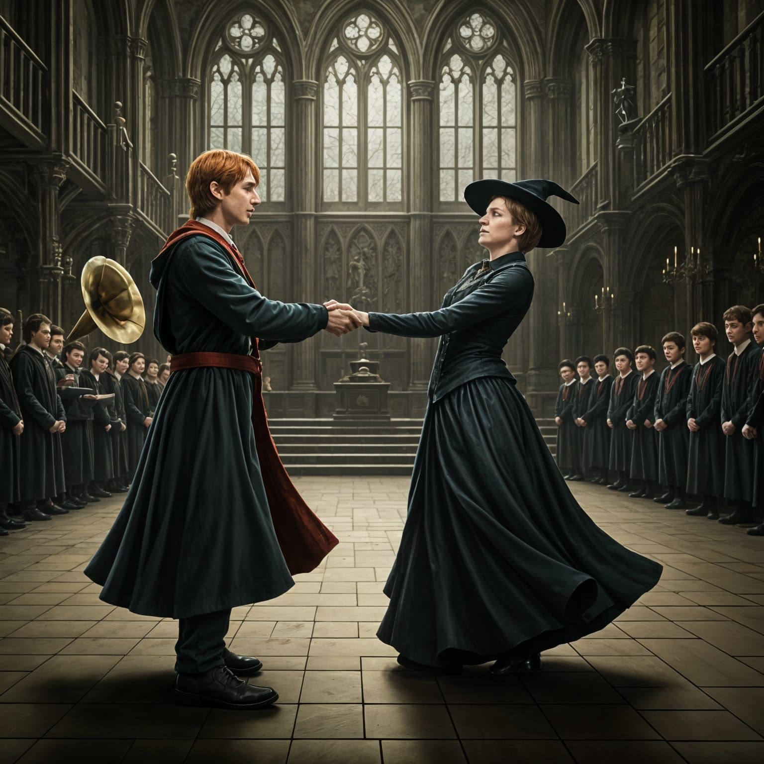Dance Lesson - Minerva McGonagall & Ron Weasley