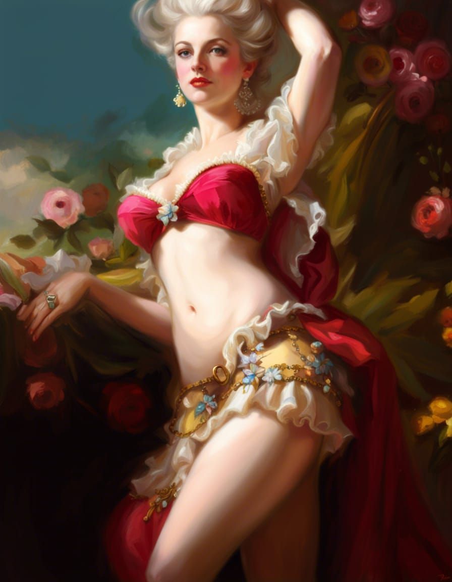 Marie Antoinette: Baroque Fantasy Digital Painting