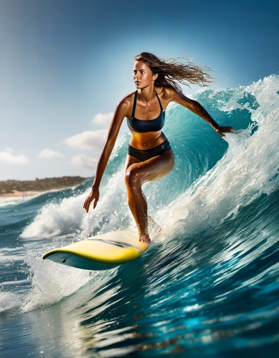 <lora:RealisticPortrait:0.8> pretty young wet surfer  woman,...