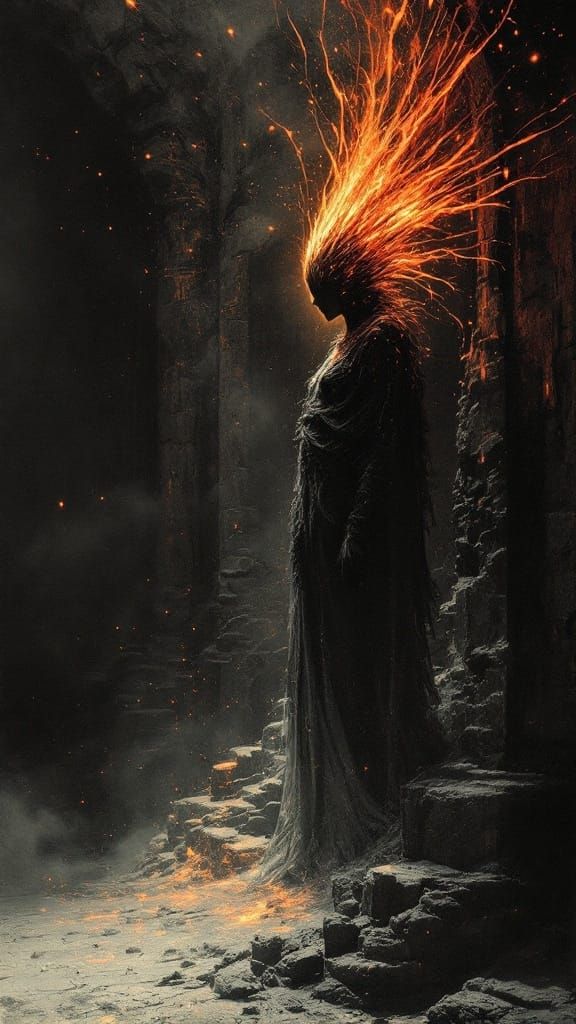 Dramatic Phosphorescent Engravings in Heliography Style