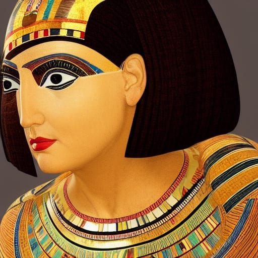 Classical Woman Portrait in Greek-Egyptian Style