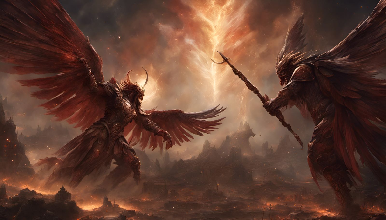 Epic Battle at Eternity Gate: Digital Matte Painting