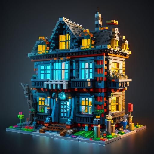 Wyldstyle in a Lego House: Detailed Matte Painting