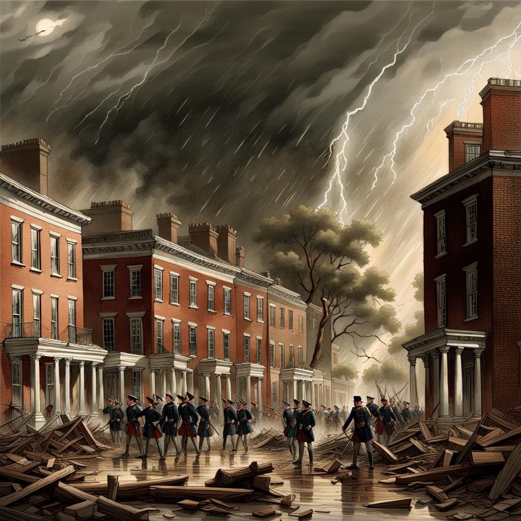 British Forces Attacked by Tornado in D.C., 1812