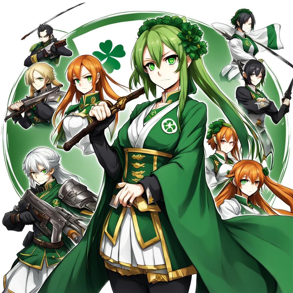 Ireland Personified in Anime Style