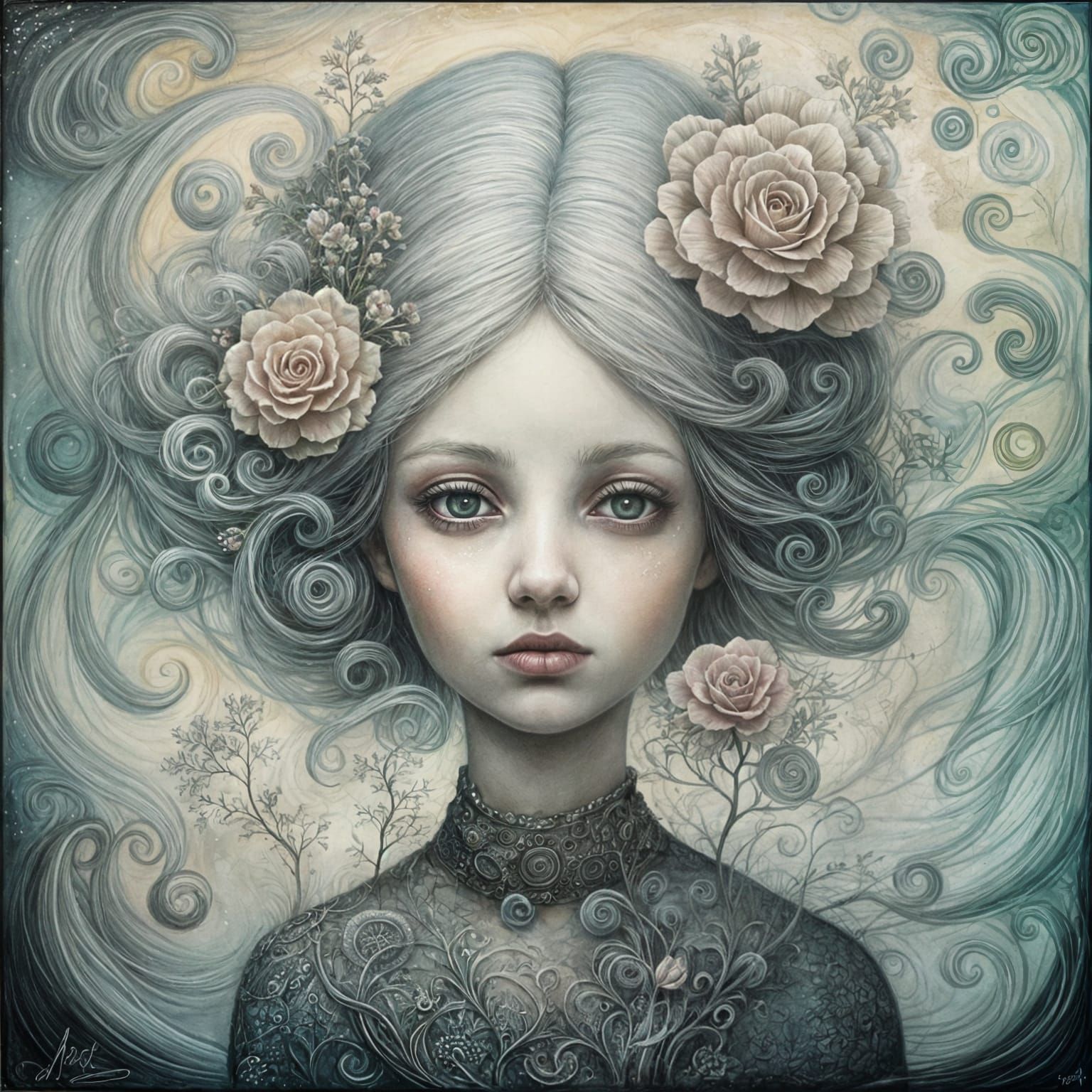 Surreal Alcohol Ink Search for Inner Emptiness