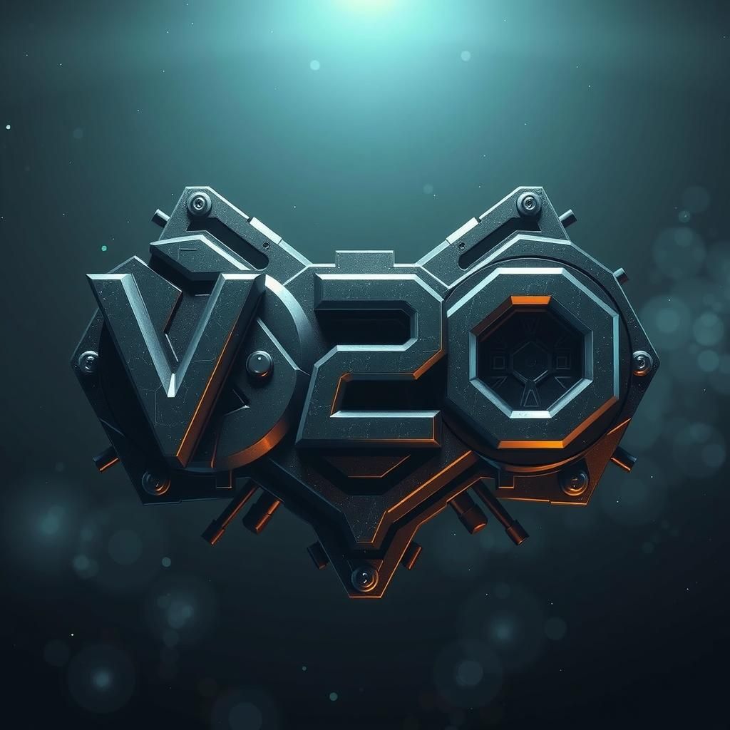 Futuristic Metallic 3D Logo Design: G-35