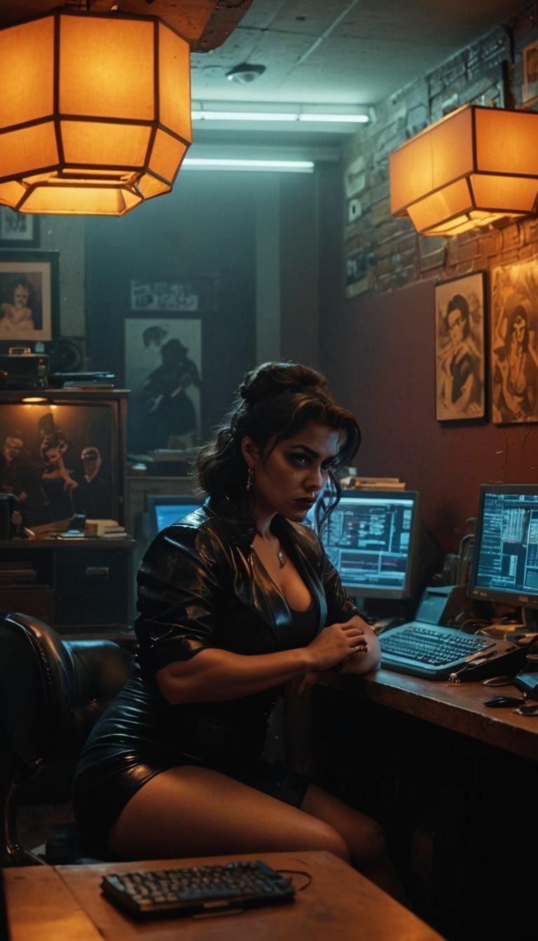 Latina Ballerina Wins Big in Cyberpunk Office