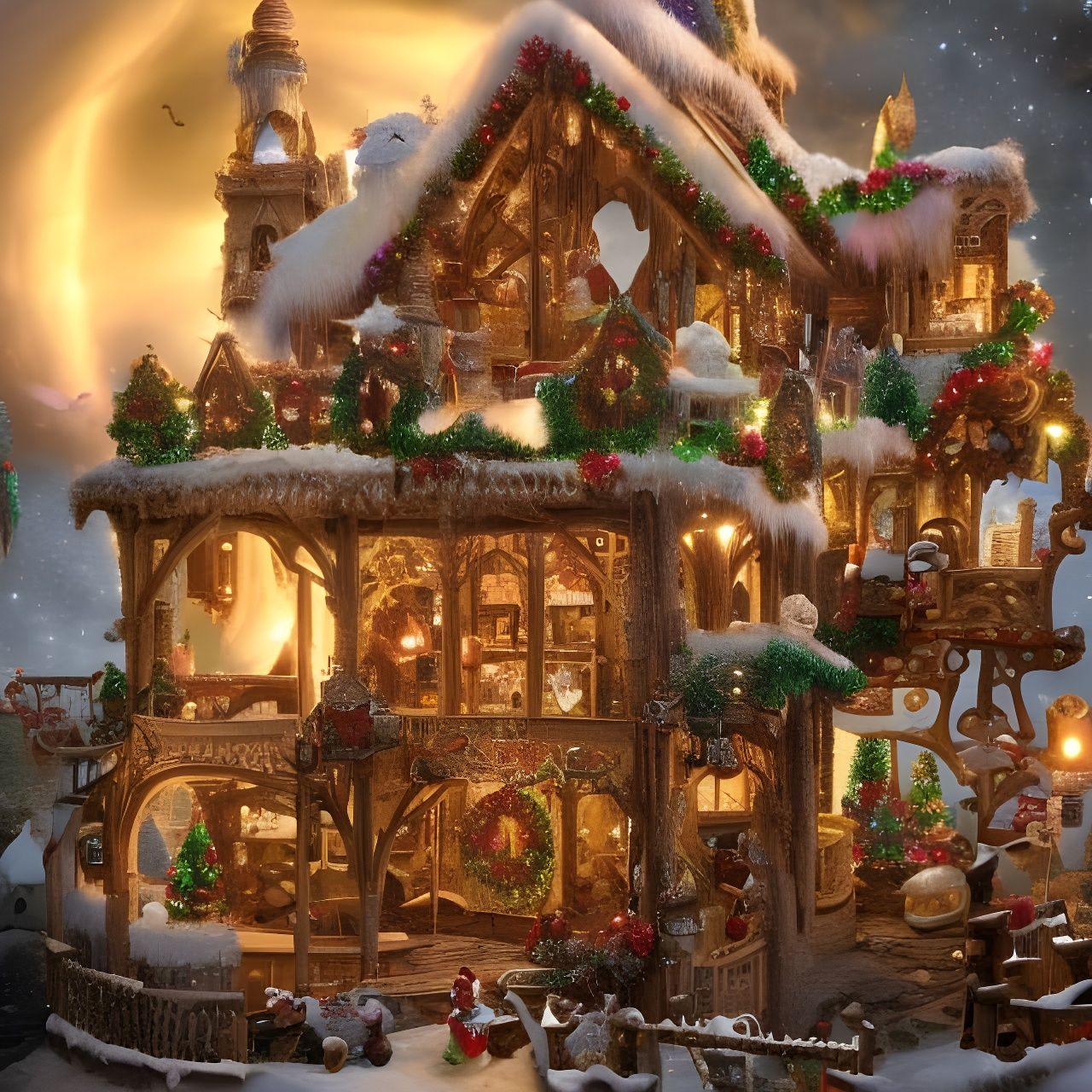 Very Merry Ginger Bread House