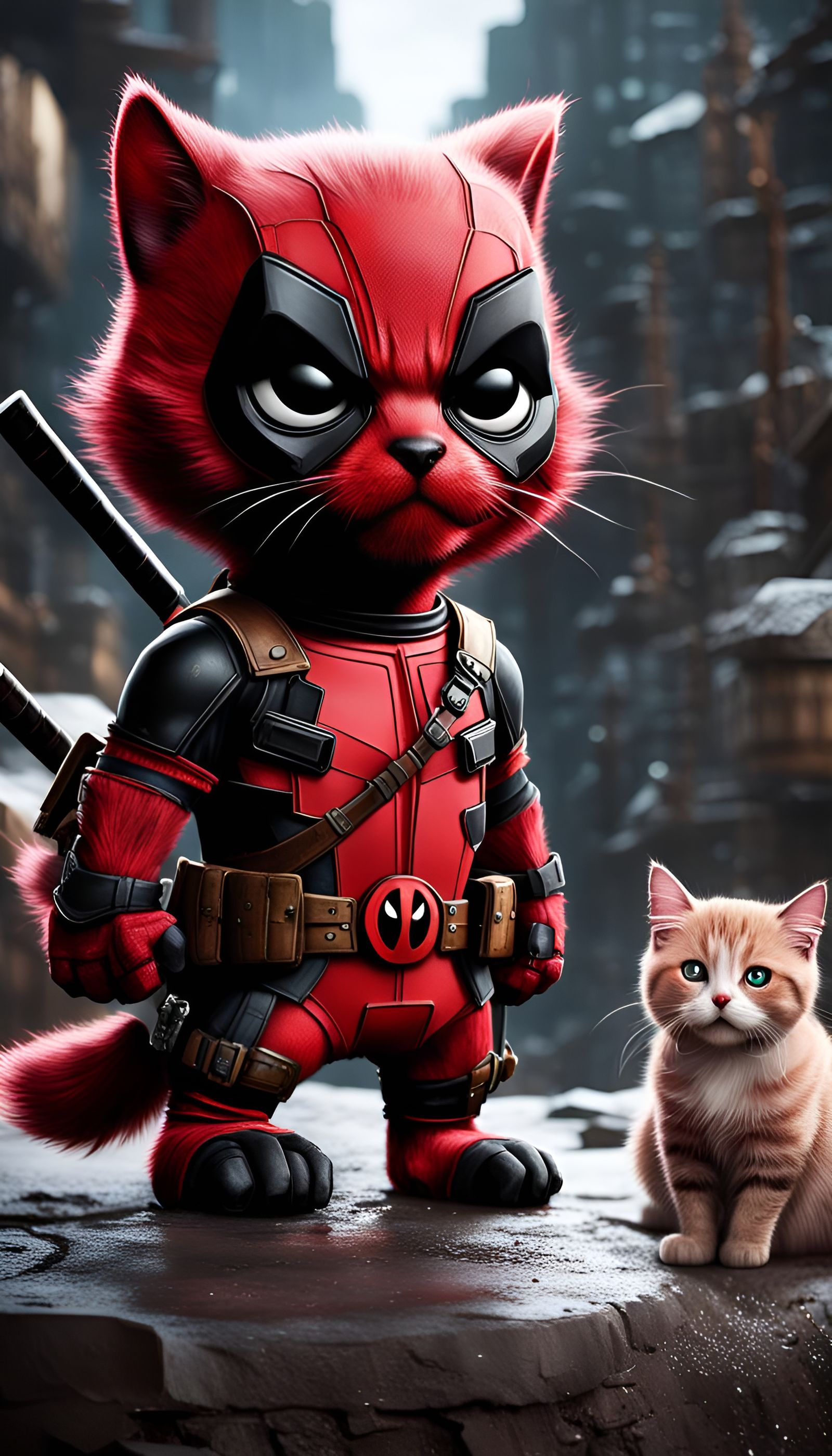 Munchkin Cat Deadpool