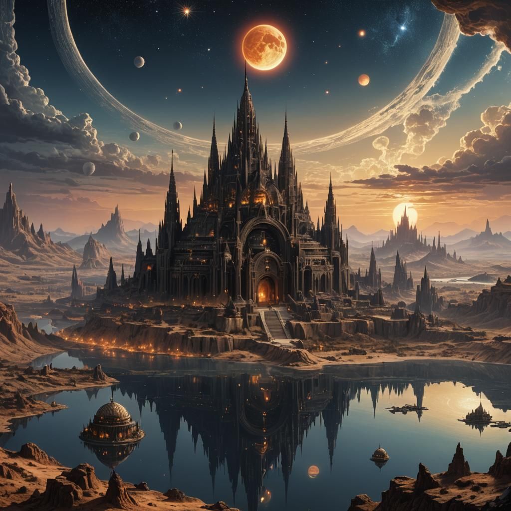 Cursed City of Carcosa with Twin Suns