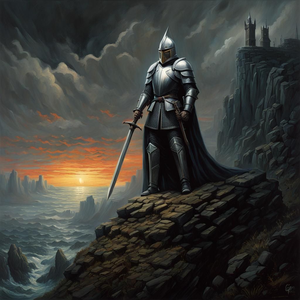 Knight Defends Realm Against Demonic Gods