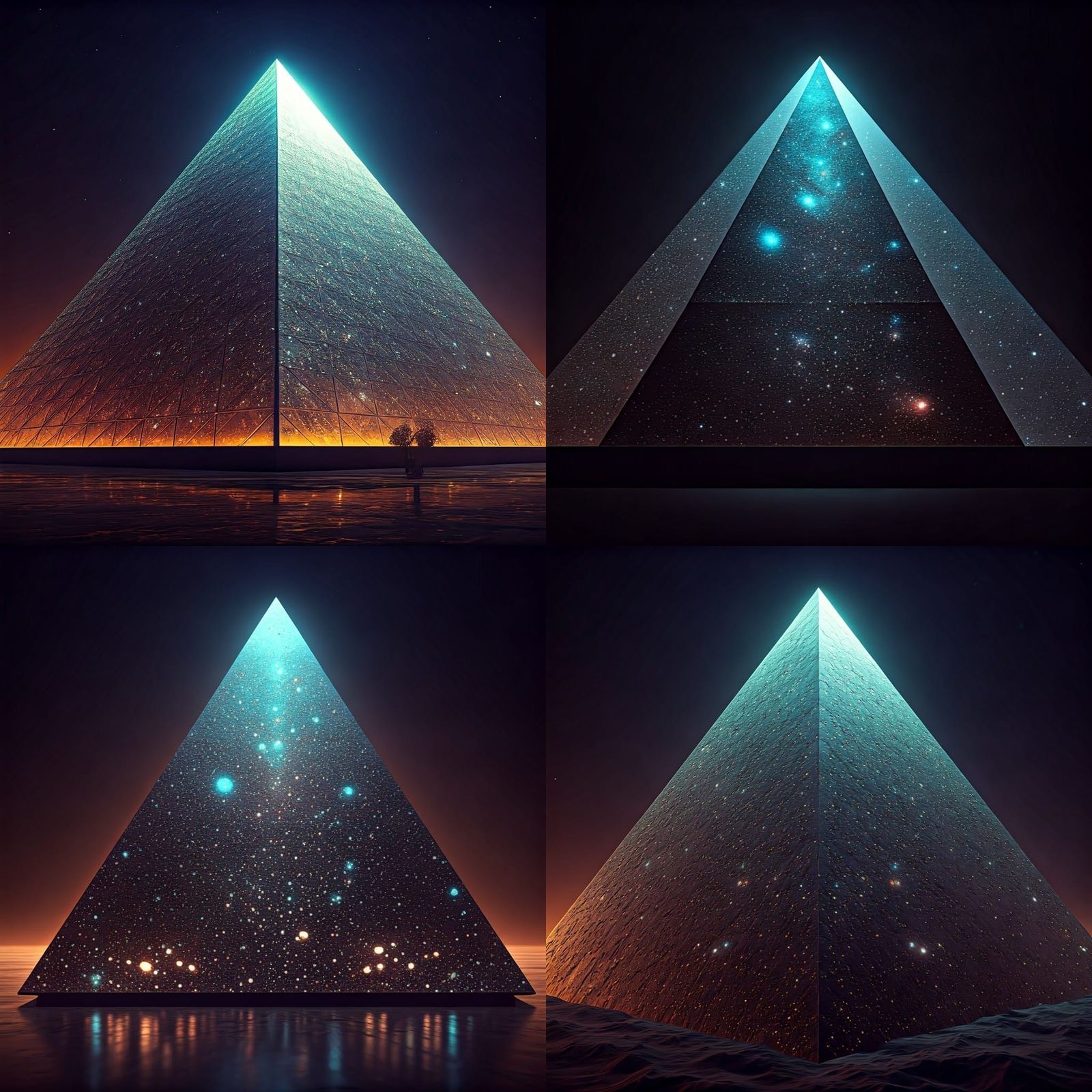 Crystal Pyramid in Hyperrealistic HDR