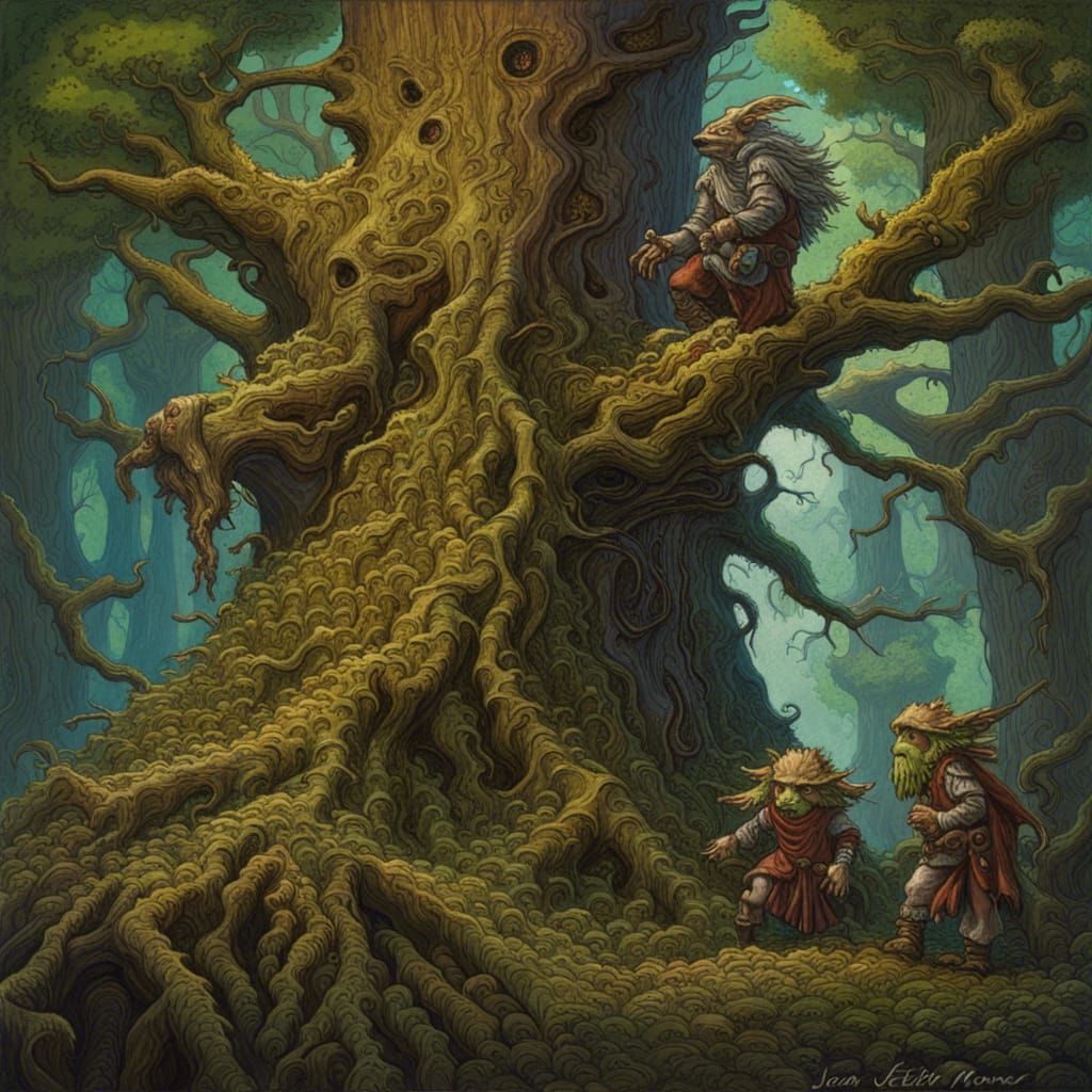 Treefolk in High Fantasy Style